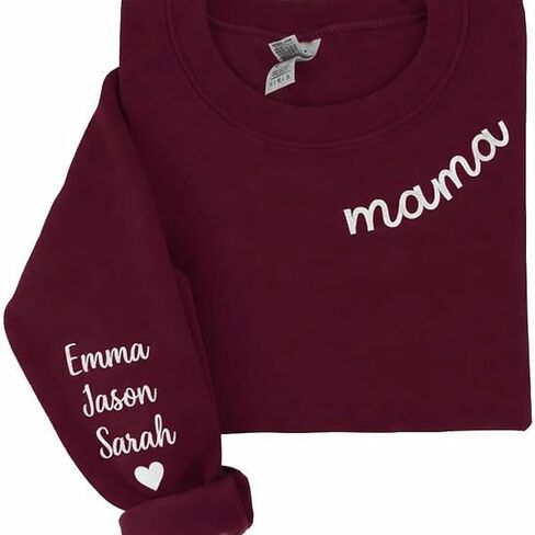 Custom Embroidered Hoodies for Women, Personalized Gift for Women, Custom Embroidered Sweatshirt, Gifts for Mothers Day in Saudi Arabia