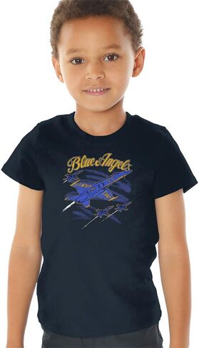 Popfunk Blue Angels Retro Jets Kids T Shirt for Youth Toddler Boys and Girls in Saudi Arabia