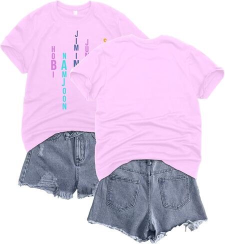 Korea Pop Women Shirt Short Sleeve T-Shirt Funny Concert Style Tee World Tour Fans Tops Merch in Saudi Arabia