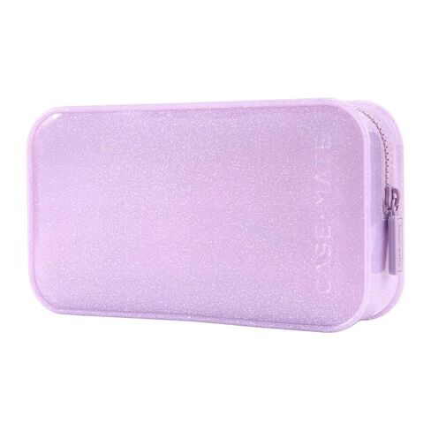 Case-Mate Jelly Makeup Bag - Waterproof Travel Makeup & Toiletry Bag - Cosmetic Make Up Organizer/Case for Women - Small Zipper Pouch for Hair Accessories and Daily Essentials - Ballet Pink Twinkle in Saudi Arabia