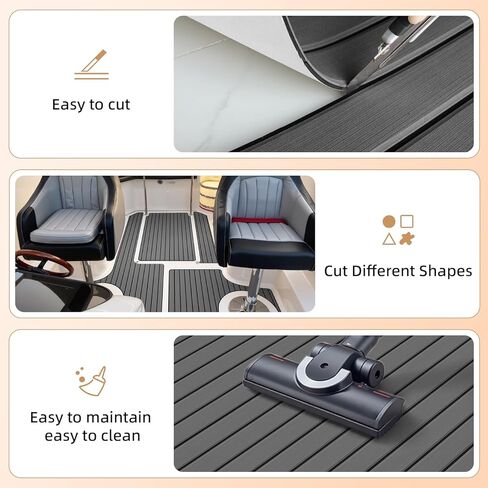 Hjdeck قارب الأرضيات إيفا رغوة قارب التزيين مع 3M ذاتية اللصق دعم عدم الانزلاق قارب رغوة الأرضيات البحرية السجاد DIY فو خشب الساج ورقة لليخت جون قارب كاياك قارب سوب منحدر RV الكلمة هيلم وسادة in Saudi Arabia