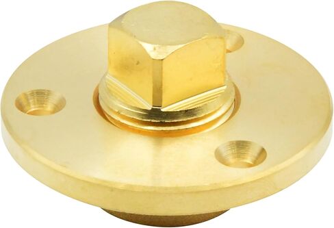 Vinland Marine Brass Garboard Drain Plug Ø2 Flange Boat Drain Plug Kit, Brass Boat Plug, 1/2 inch, Boat for Sailboat Runabout Yacht Pontoon in Saudi Arabia