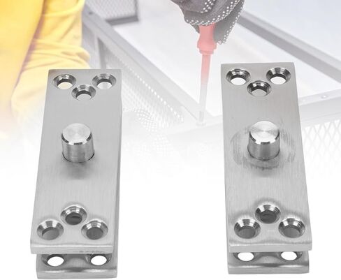 YWBL-WH 360 Degree Rotatable Heavy Duty Door Pivot Hinge, Stainless Steel Hinge with 220lbs Capacity for Glass Doors, Easy Installation in Saudi Arabia