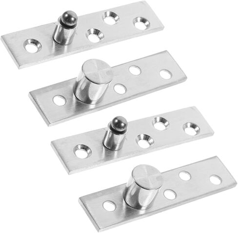 SHINEOFI 2 Pairs Stainless Metal Full Rotation Door Pivot Hinge, Medium Offset Concealed Cabinet Hinges for Shed Doors and Furniture in Saudi Arabia