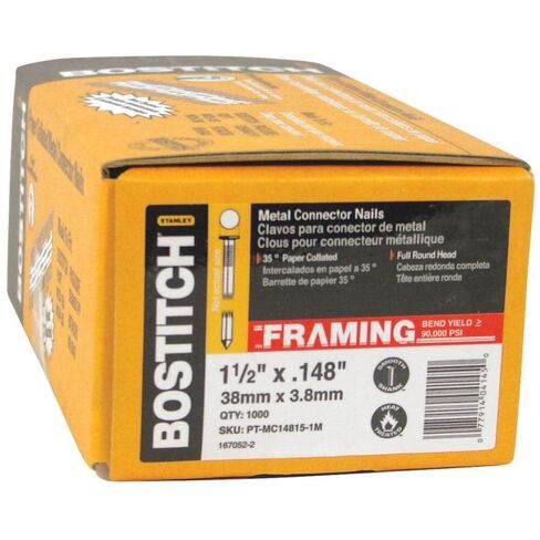 Bostitch 1000-Qty 1-1/2 in. X .148 35 Degree Paper Collated Metal Connector Nails in Saudi Arabia