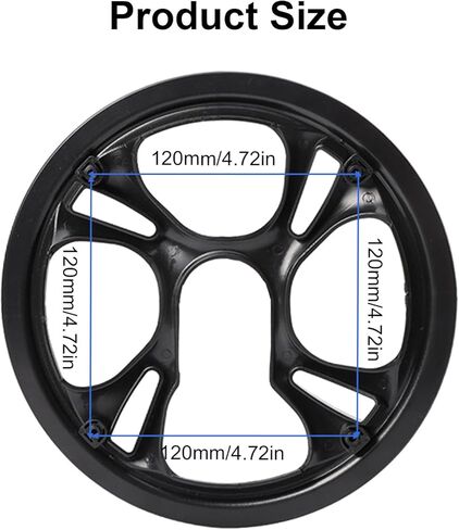 Eagles 1-Pack Bike Chain Guard, Sprocket Protective Cover with 48T 4 Holes Bicycle Bike Crankset Chain Wheel Cover Protection Chain Wheel Protective Cover Black in Saudi Arabia