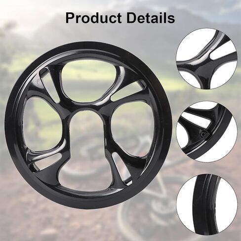 Eagles 1-Pack Bike Chain Guard, Sprocket Protective Cover with 48T 4 Holes Bicycle Bike Crankset Chain Wheel Cover Protection Chain Wheel Protective Cover Black in Saudi Arabia