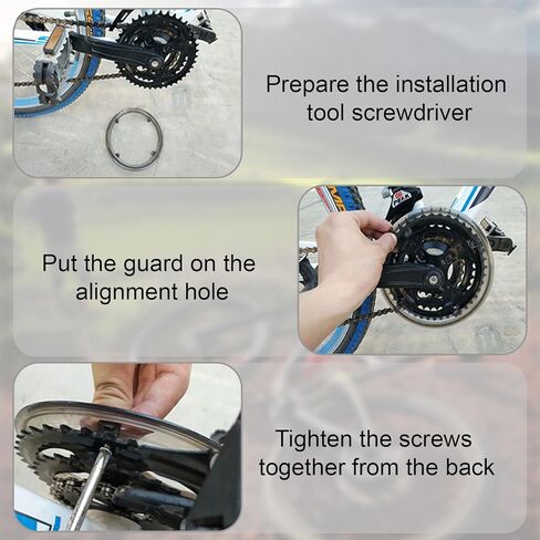 Eagles 1-Pack Bike Chain Guard, Sprocket Protective Cover with 48T 4 Holes Bicycle Bike Crankset Chain Wheel Cover Protection Chain Wheel Protective Cover Black in Saudi Arabia