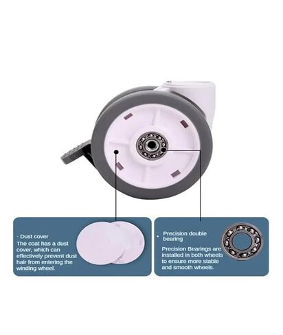 5 Pieces/lot 3 inch casters Swivel/Brake Chair Accessories Wheels Computer Mute(Universal) in Saudi Arabia