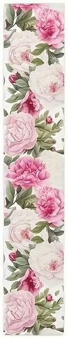 Floral Table Runner, Pink Peony Pattern, Elegant Dining Table Decor，13*72in in Saudi Arabia