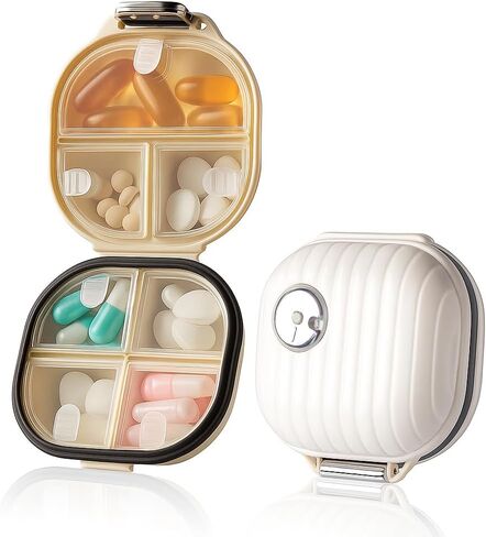 Weekly Pill Organizer – Waterproof Travel Pill Case with 7 Compartments, Compact Moisture-Proof Supplement Storage Box, Lightweight Portable Container for Daily Use & Travel in Saudi Arabia