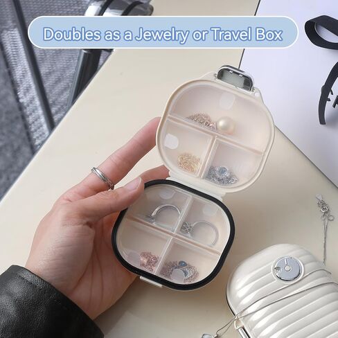 Weekly Pill Organizer – Waterproof Travel Pill Case with 7 Compartments, Compact Moisture-Proof Supplement Storage Box, Lightweight Portable Container for Daily Use & Travel in Saudi Arabia