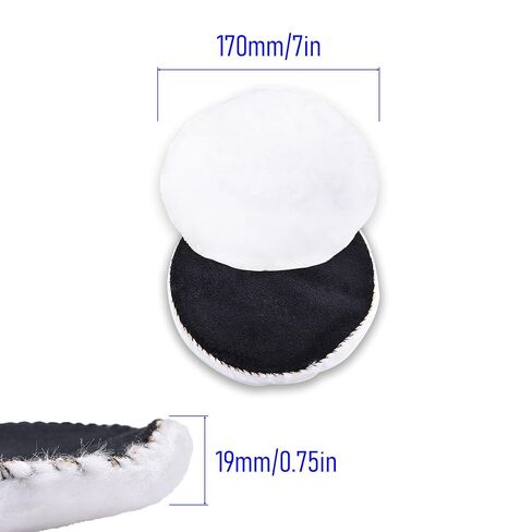 8 Pcs 7 Inch Microfiber Polishing Pad, Hook and Loop Back Finishing Disc, Flocking Soft Microfiber Buffing Polisher Wheel, Cutting Pads for Car Paint Waxing Finishing in Kuwait