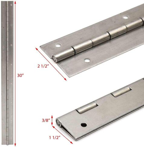 Generic Crownline ألومنيوم رمادي 2 1/2 × 30 بوصة 15 مقياس بيانو مفصل 62237 in Saudi Arabia