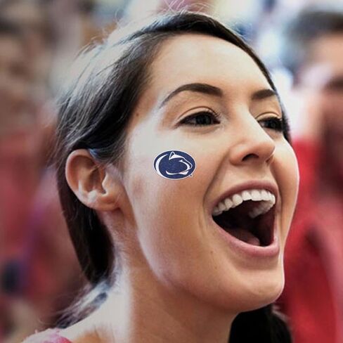 ملصقات الخد اللامعة من EyeBlack College Sport لمحبي رقم واحد، جامعة ولاية بنسلفانيا - Nittany Lions، 12 ملصقًا in Kuwait
