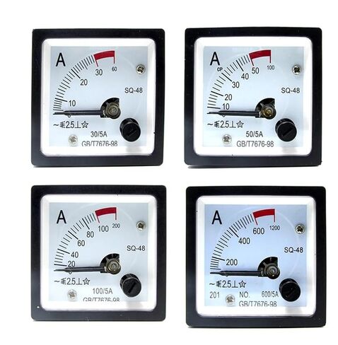 SQ-48 AC Ampere Meter 2 Times Overload Type 1A 5A 10A 20A 50A 100/5A 600/5A 800/5A Range Analog 48x48mm 1Pcs(600A(5A)) in Saudi Arabia