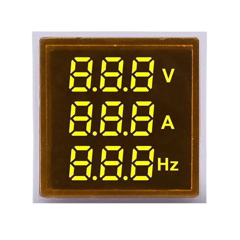 Square LED Digital Voltmeter Ammeter Meter AC24-500V Frequency Combo Signal Light Indicator Tester 1Pcs(Green) in Saudi Arabia