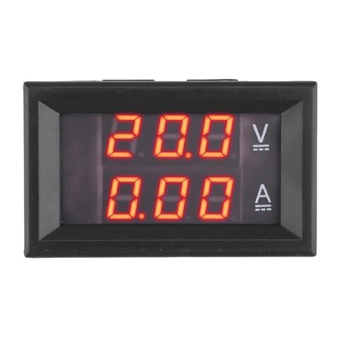 DC4.5-30V 30A 50A Mini Digital Voltmeter Ammeter 3 Bits 0.28" Dual LED Volt Detector Tester Built-in Shunt 1Pcs(Silver) in Saudi Arabia