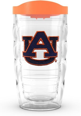 Tervis Made in USA Double Walled Auburn Tigers Insulated Tumbler Cup Keeps Drinks Cold & Hot, 10oz Wavy, Emblem in Saudi Arabia