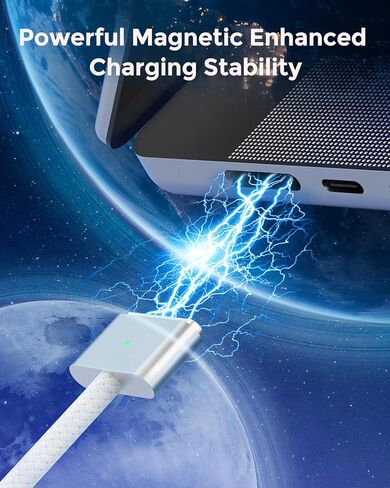 شاحن لـ MacBook Pro 14 16 بوصة MacBook Air 13 15 بوصة 2025 2024 2023 2022 2021 M4 M3 M2 M1 ، 96W / 70W USB C Adapter ، 6.6ft USB C إلى 3 كابل مضفر مع LED ، الجودة الأصلية in Kuwait
