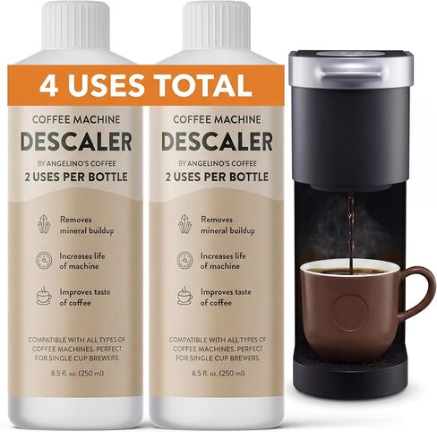 Descaling Solution (4 Uses) - Universal Coffee Descaler for Keurig Coffee Machines, Effective Keurig Descaling Solution & Nespresso Descaling Solution - Works w/Breville, Delonghi, Keurig & Nespresso in Saudi Arabia