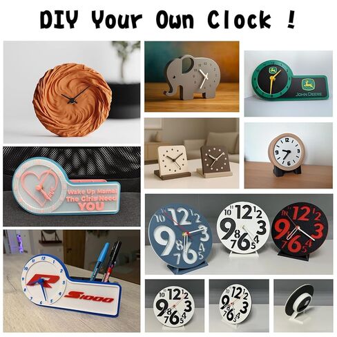 3D Printer DIY Clock Model Components Kit, Creative Model Makerworld MH011 Clock Mechanism Replacement Compatible with Bambulab P1P/P1S/A1/A1 Mini/X1/X1C/X1E 3D Printers-Prints NOT Included(2 PCS) in Saudi Arabia