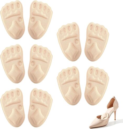5Pcs Ball of Foot Cushions for Women,Metatarsal Pads Women,Non Slip Heel Grips Liners,High Heel Inserts for Women,Shoe Pads Inserts,Shoe Gummies for Heels,Foot Pads for Balls of Feet(Beige) in Saudi Arabia