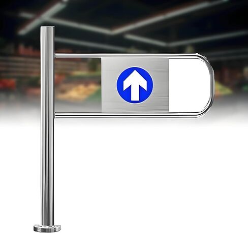 Spring-Loaded Automatic Closing Safety Swing Gate - 1-Way Rebound Pedestrian Door for Libraries Stores Shopping Malls - Durable & Stable 80×100cm Left Opening in Saudi Arabia