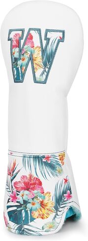 Club Covers, Tropical Flowers Driver Headcover, 3 5 Fairway Wood Cover, Hybrid Headcovers, Golf Club Protection Accessories Gifts for Women Golfer in Saudi Arabia
