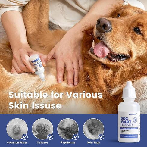 Dog Wart Remover, Natural Skin Support for Dogs. Rapidly Eliminates Warts & Skin Tags - Fast Acting, Pain-Free & Gentle (0.7 fl.oz) in Kuwait