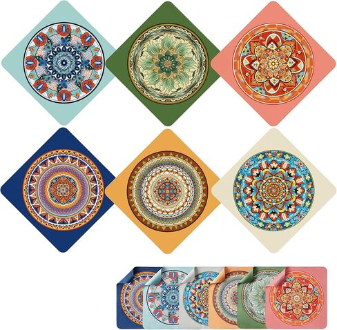 Seiber Glasses Cleaning Cloth,Bohemian Pattern Microfiber Cleaner Cloths,Multi-Colored Eyeglass Cleaning Clothes,Gift for Mother's Day, Birthday,for Women, Wife, Aunt, and Mom Pack of 6 in Saudi Arabia