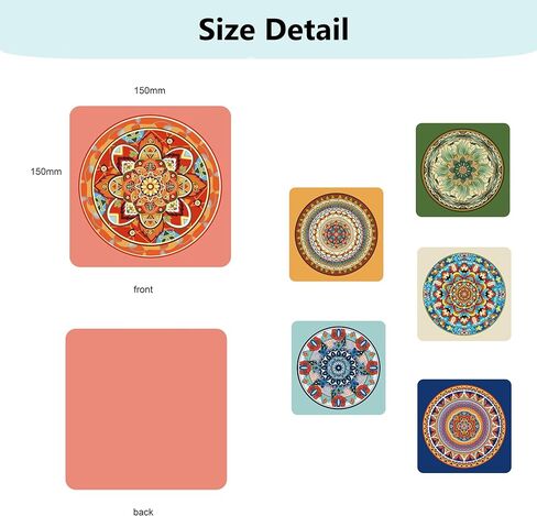 Seiber Glasses Cleaning Cloth,Bohemian Pattern Microfiber Cleaner Cloths,Multi-Colored Eyeglass Cleaning Clothes,Gift for Mother's Day, Birthday,for Women, Wife, Aunt, and Mom Pack of 6 in Saudi Arabia