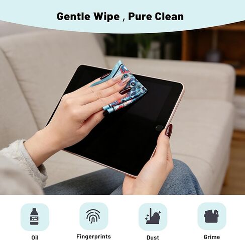Seiber Glasses Cleaning Cloth,Bohemian Pattern Microfiber Cleaner Cloths,Multi-Colored Eyeglass Cleaning Clothes,Gift for Mother's Day, Birthday,for Women, Wife, Aunt, and Mom Pack of 6 in Saudi Arabia