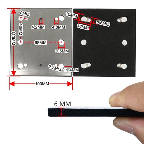 1/4 Sheet Replacement Pad for BO4556 Sander, Compatible with BO4557 BO4558 BO4565, Square Sander Pad 158324-9-SPD17 (1 Pack) in Kuwait