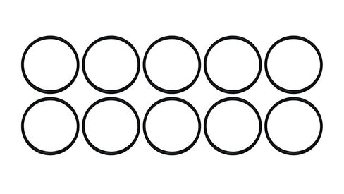 خاتم ستيرلنج ORBN274x10، رقم 274 قياسي، مقاومة جيدة/ممتازة للعديد من الزيوت/الشحوم البترولية، والسوائل الهيدروليكية، والكحول، ومطاط بونا نيتريل، 10 بوصة معرف، 10-1/4 بوصة OD (عبوة من 10) in Kuwait
