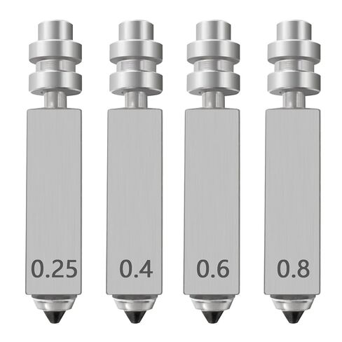 HzdaDeve 4PK 0.25MM 0.4MM 0.6MM 0.8MM Integrated Hardened Steel Nozzles for Kobra X Combo Quick-Swap High Flow High Speed Throat Tube Nozzles Print Head Hot End for Anycubic 3D Printer in Saudi Arabia