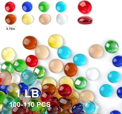 1Lb الخرز الزجاجي المسطح للمزهرية، الملونة متنوعة الشكل الحصى الرخام جوهرة الخرز لحوض السمك ديكور المنزل الحرفية in Kuwait