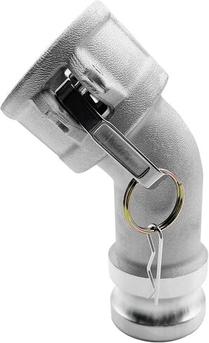 SAFBY Aluminum Type DA Camlock Fitting, 45° Elbow, 3" Female x 3" Male (DA45-30-AL)， Industrial-Grade Liquid Transfer Coupling for Petroleum, Chemicals & Water in Saudi Arabia