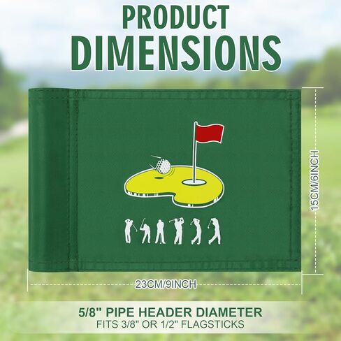 Mindsoft Mini Golf Flag 9 x 6 Inch Golf Pin Flags for Putting Green 420d Nylon Double-sided Silk-screened Waterproof for Backyard Practice Courses Garden Club in Saudi Arabia