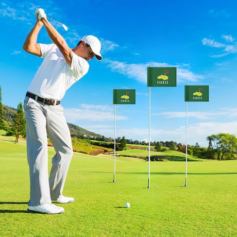 Mindsoft Mini Golf Flag 9 x 6 Inch Golf Pin Flags for Putting Green 420d Nylon Double-sided Silk-screened Waterproof for Backyard Practice Courses Garden Club in Saudi Arabia