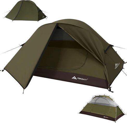 Forceatt Camping Tent 2 شخص ، على ظهر الخيمة على الظهر مقاوم للماء ومقاوم للرياح ، خيمة فورية للغاية مع طيران المطر للتخييم ، المشي لمسافات طويلة ، في الهواء الطلق in Kuwait
