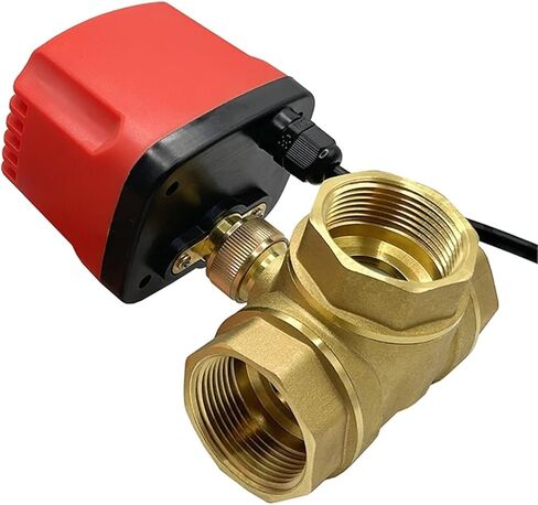 DN15-DN50 3 Way Motorized Ball Valve 3-Wire 2-Control Brass Electric Actuators 220V 12V 24V 1Pcs(1/2",L TYPE_12VDC_CR02) in Saudi Arabia