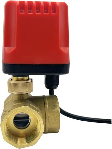 DN15-DN50 3 Way Motorized Ball Valve 3-Wire 2-Control Brass Electric Actuators 220V 12V 24V 1Pcs(1/2",L TYPE_12VDC_CR02) in Saudi Arabia