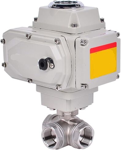 DN15-50 Three-Way Ball Valve Stainless Steel Q941/45F-16P T/L Internal Thread Ball Valve DC24V AC220V(1 12,AC220V_T Type) in Saudi Arabia