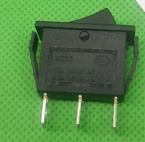 KCD3 3 Pins 2 Position ON/Off Black Toggle Rocker Switch AC 20A/125V 15A/250V Widely Used for Car Auto Boat Household Appliances Equipment etc in Saudi Arabia