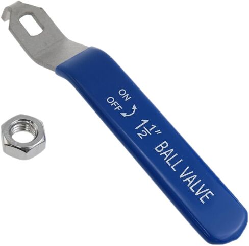 yukata Blue Stainless Steel Outside Faucet Handle(9 x 14 mm) Water Valve Handles DN40 Ball Valve Handle with nut for Garden Hoses, Water Pipes, Pumps, rain Boxes 1PCS in Saudi Arabia
