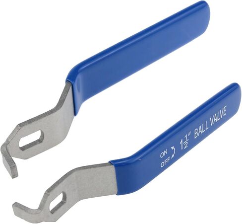 yukata Blue Stainless Steel Outside Faucet Handle(9 x 14 mm) Water Valve Handles DN40 Ball Valve Handle with nut for Garden Hoses, Water Pipes, Pumps, rain Boxes 1PCS in Saudi Arabia