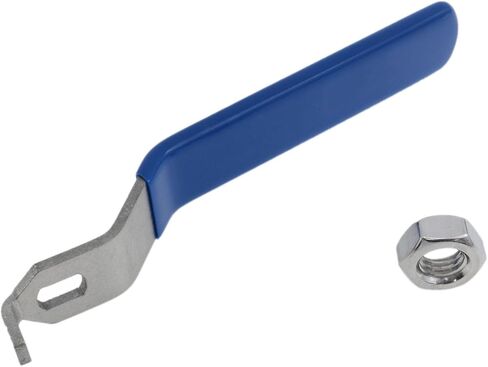 yukata Blue Stainless Steel Outside Faucet Handle(9 x 14 mm) Water Valve Handles DN40 Ball Valve Handle with nut for Garden Hoses, Water Pipes, Pumps, rain Boxes 1PCS in Saudi Arabia
