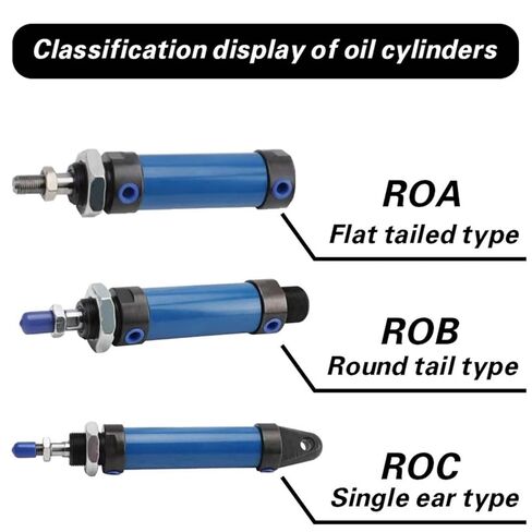 ROA/ROB/ROC Series mini Hydraulic Cylinder, Cylinder Diameter 16-50mm, Stroke 25-500mm Optional, Suitable for Small Hydraulic Systems(ROC40,125mm Stroke) in Saudi Arabia