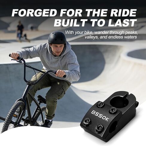 BMX Stem 22.2mm 45mm Aluminum Alloy Fixed Gear Bicycle Stem High-Strength Freestyle Stem in Kuwait